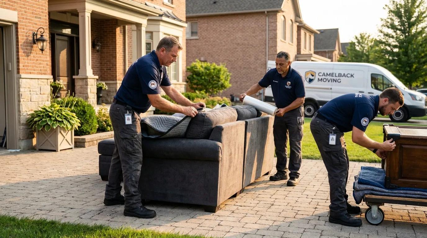 Large estate moving crew wrapping furniture in Mexico Beach, FL