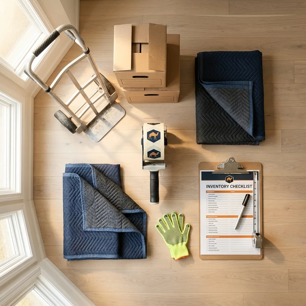 Professional moving supplies and packing materials layout for Mexico Beach residential relocations